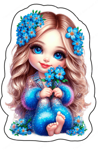 Девочка с цветами в руках (166)