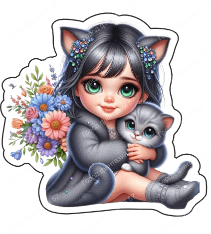 Девочка с котом (4)