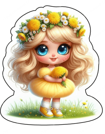 Девочка с цветами в руках (143)