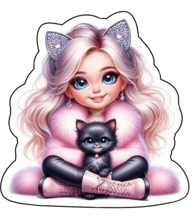 Девочка с котом (125)