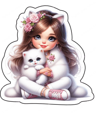 Девочка с котом (155)