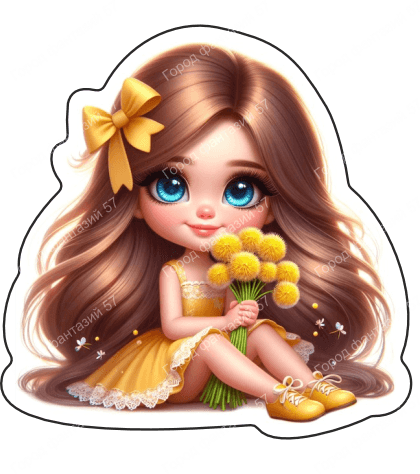 Девочка с цветами в руках (89)