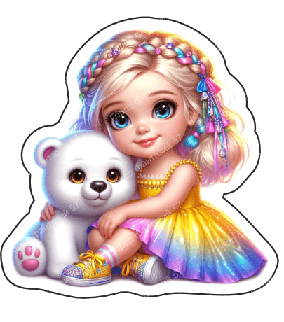Девочка с мишкой (120)