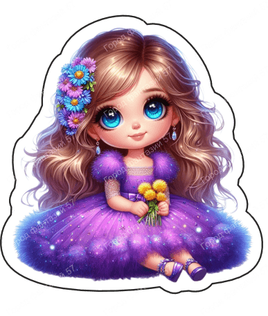 Девочка с цветами в руках (146)