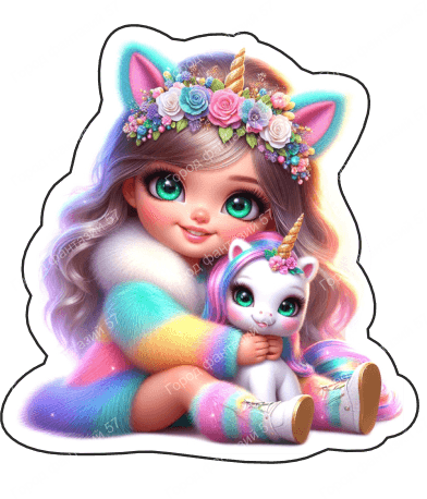 Девочка с единорогом 58