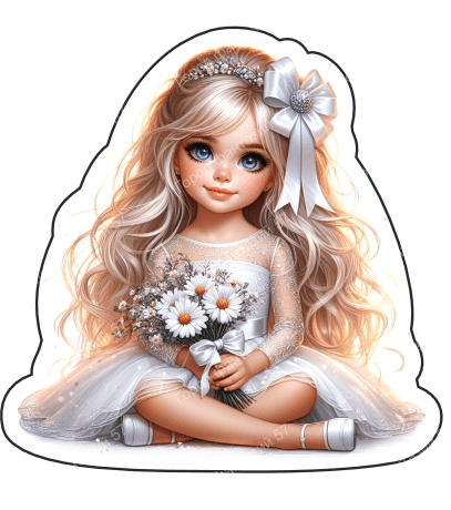 Девочка с цветами в руках (108)
