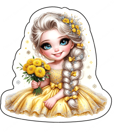 Девочка с цветами в руках (141)