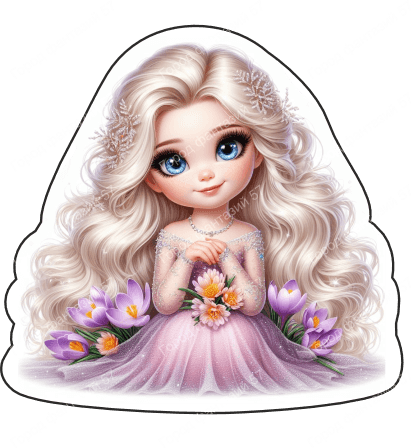 Девочка с цветами в руках (106)