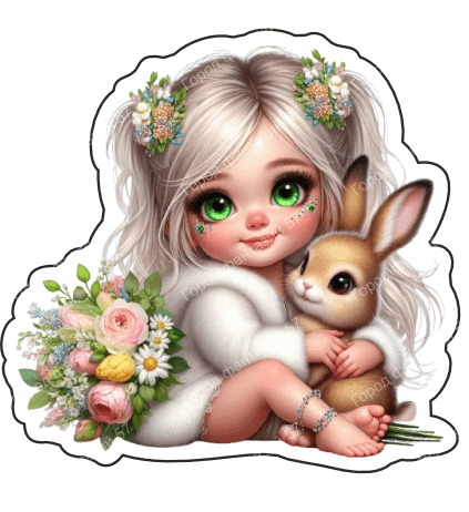 Девочка с зайкой 9