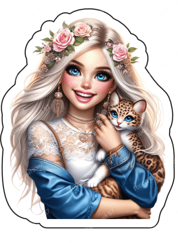 Девочка с котом (151)