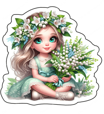 Девочка с цветами в руках (131)