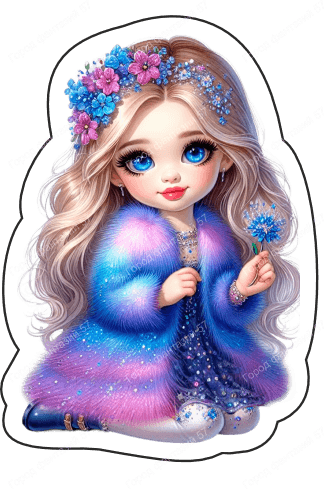 Девочка с цветами в руках (153)